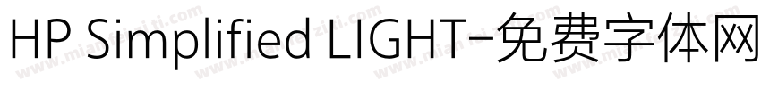 HP Simplified LIGHT字体转换